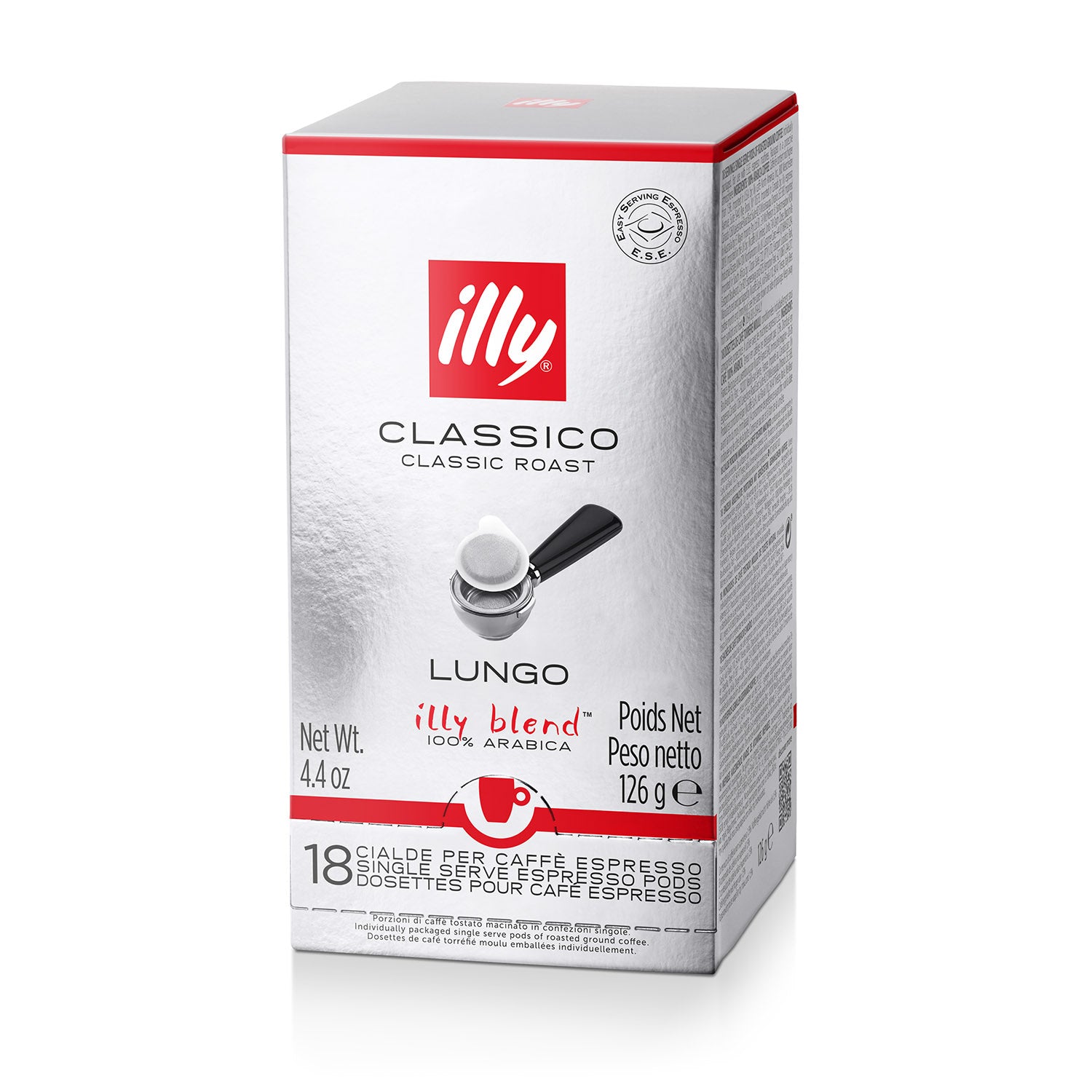 illy E.S.E. Servings pads Monodose Classico Lungo (18 stuks)